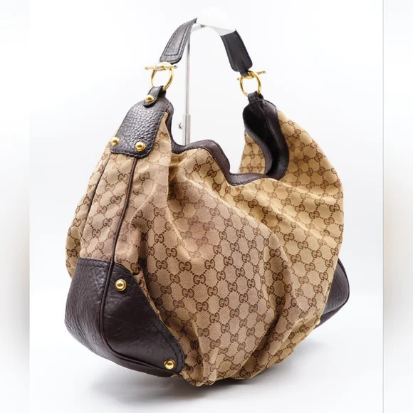 Gucci Brown Monogram GG Canvas Hobo Bag - Picture 3 of 14